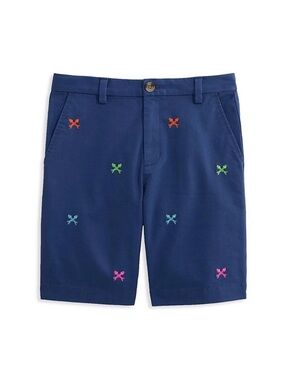 Vineyard Vines Boys Breaker Chino Shorts with the Fishbone pattern